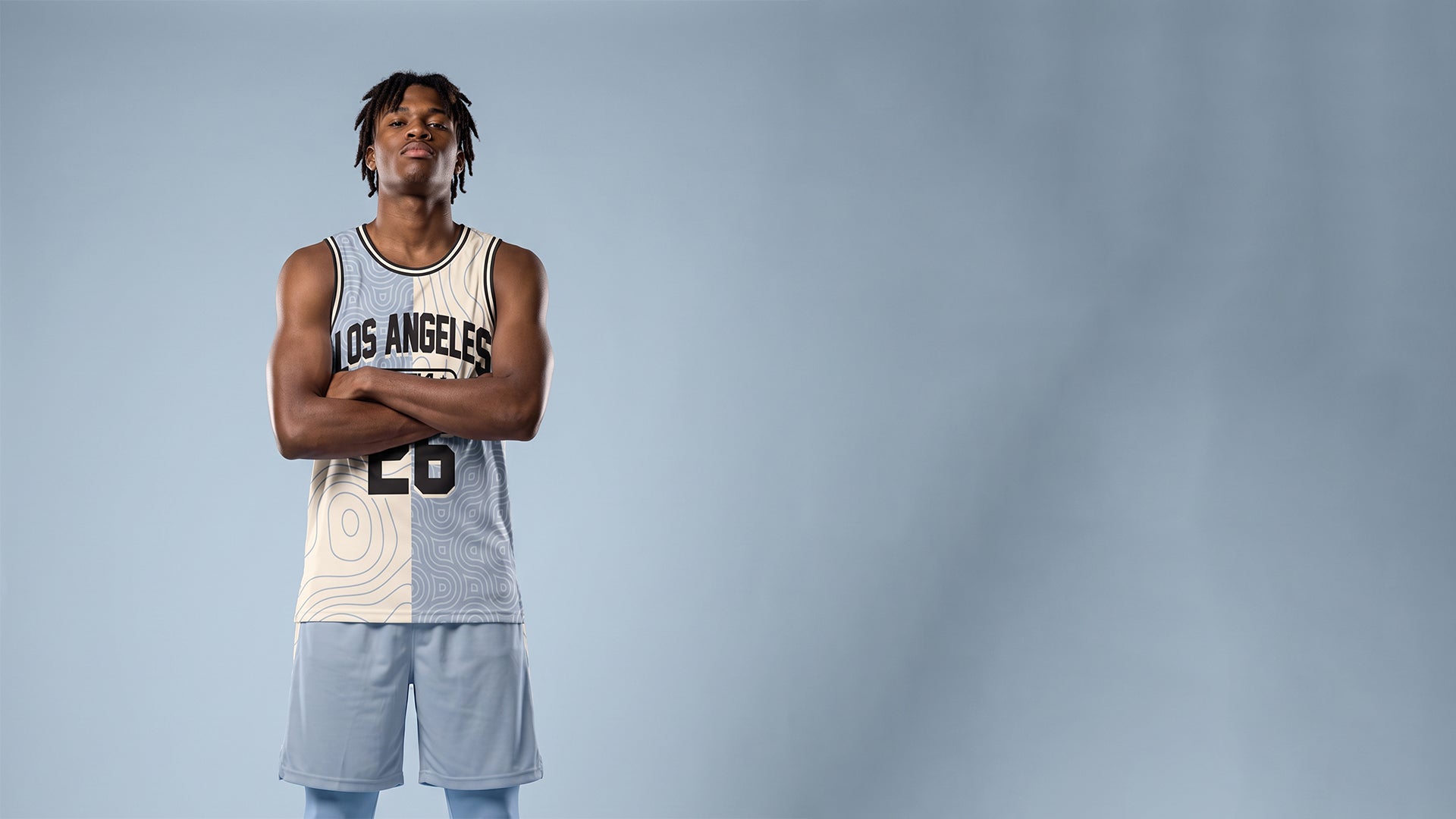 Basketball hero - player in Los Angeles jersey