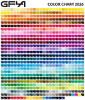Garment Factory LA Color Chart 2026 — full Pantone/CMYK color reference sheet